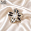 Hammered Five-Petal Flower Brooch