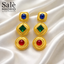 EARRING BLUE RED GREEN 00815