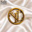 BROOCH LV LOGO CIRCLE LOGO ROUND