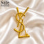 BROOCH YSL ROPE GOLD