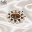Brooch Bee Brown Pearl Cluster