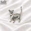 Brooch Cat Silver