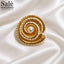Brooch Shell Spiral Gold Pearl