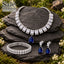 ACCESSORIES SET 3PCS DARK BLUE WITH SILVER