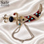 BROOCH KHANJAR DAGGER RED ENAMEL TURQUOISE BLUE CRYSTAL SILVER