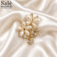 BROOCH Flower Double Pearl Tear