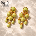 EARRING GRAPE SHAPED GREEN 00837