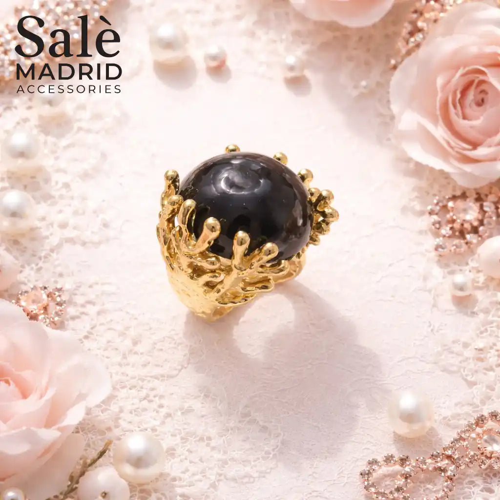 Elastic Line Ring Medium KC Gold