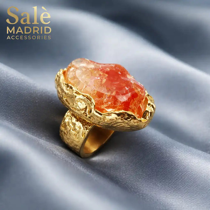 Elastic Line Ring Medium KC Gold