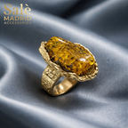 Elastic Line Ring Medium KC Gold