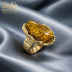 Elastic Line Ring Medium KC Gold