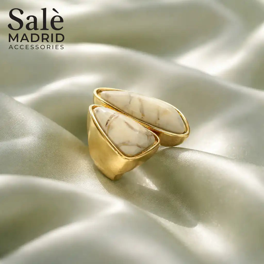 Elastic Line Ring Medium KC Gold