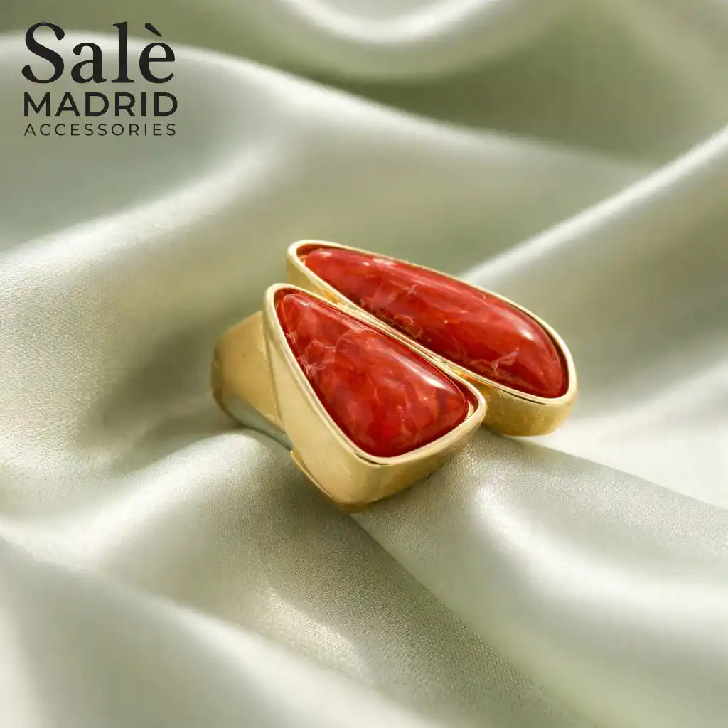 Elastic Line Ring Medium KC Gold