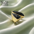 Elastic Line Ring Medium KC Gold