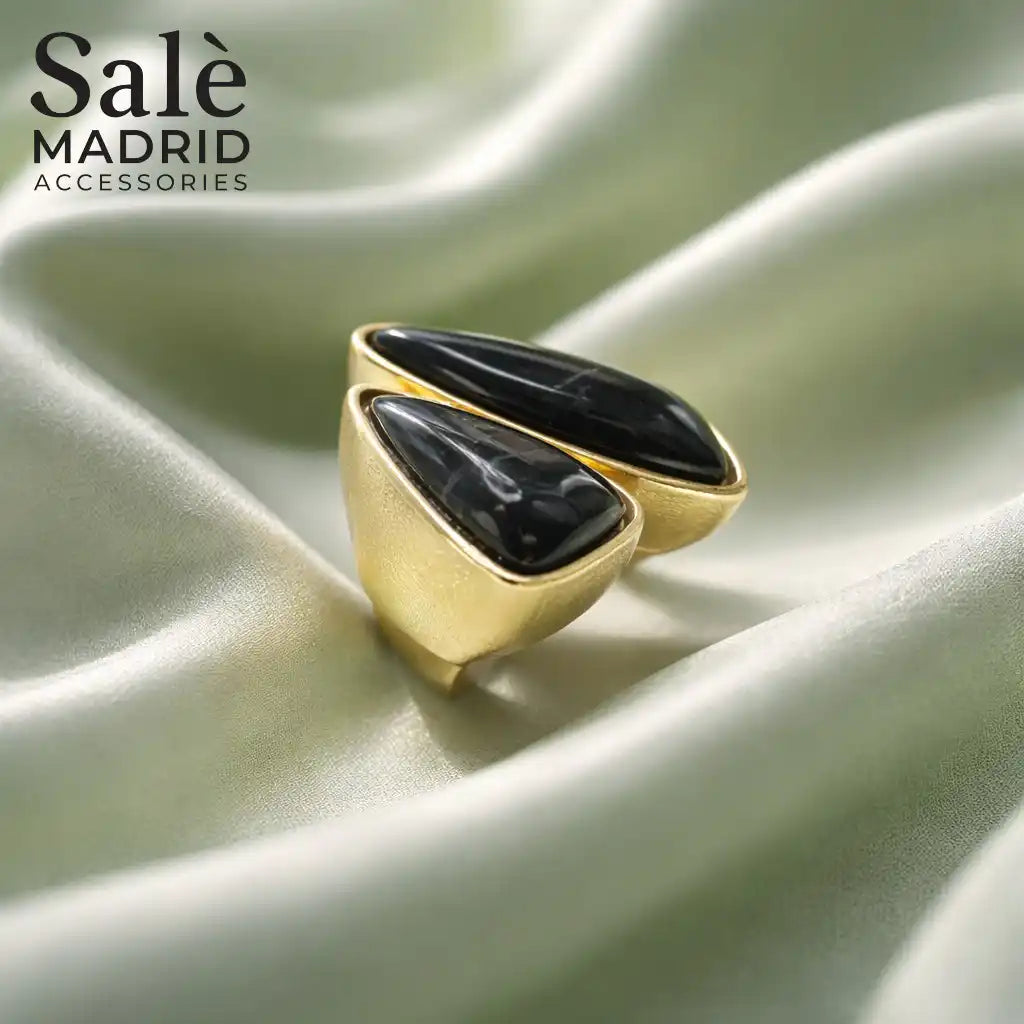 Elastic Line Ring Medium KC Gold