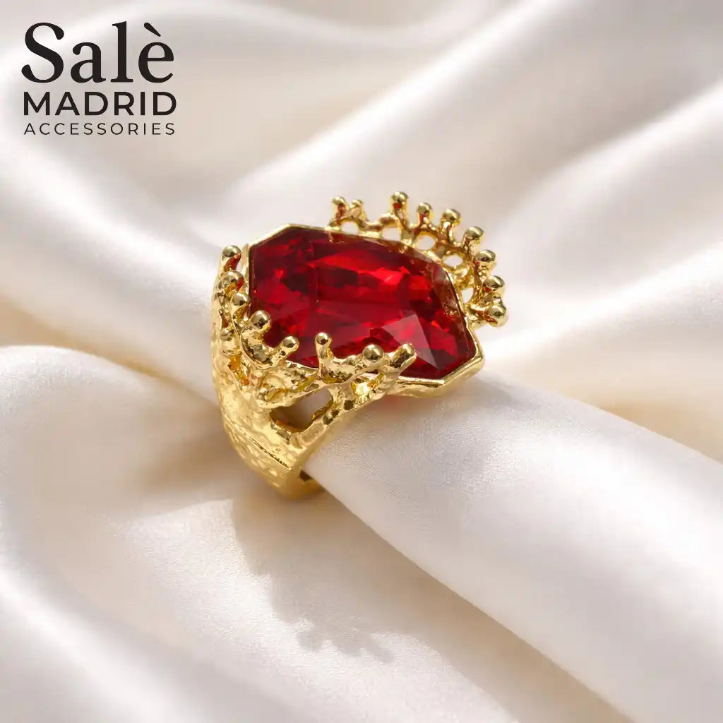 Elastic Line Ring Medium KC Gold
