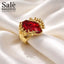Elastic Line Ring Medium KC Gold