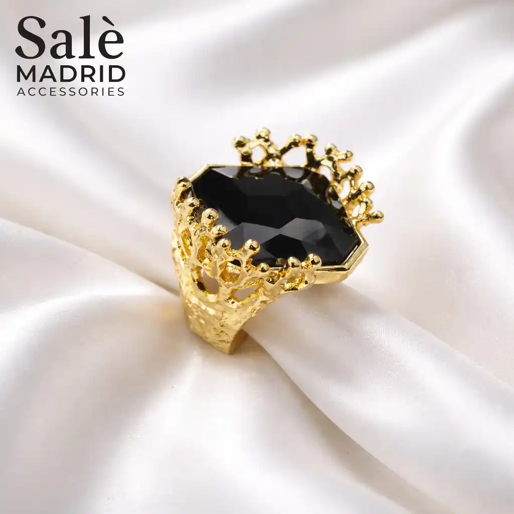 Elastic Line Ring Medium KC Gold