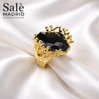 Elastic Line Ring Medium KC Gold
