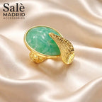 Elastic Line Ring Medium KC Gold
