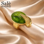 Elastic Line Ring Medium KC Gold
