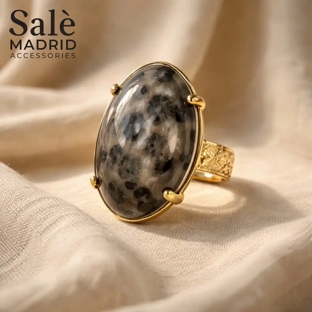 Elastic Line Ring Medium KC Gold