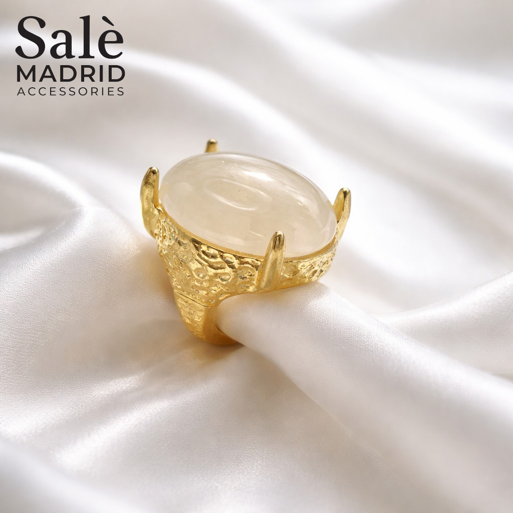 Elastic Line Ring Sand Gold