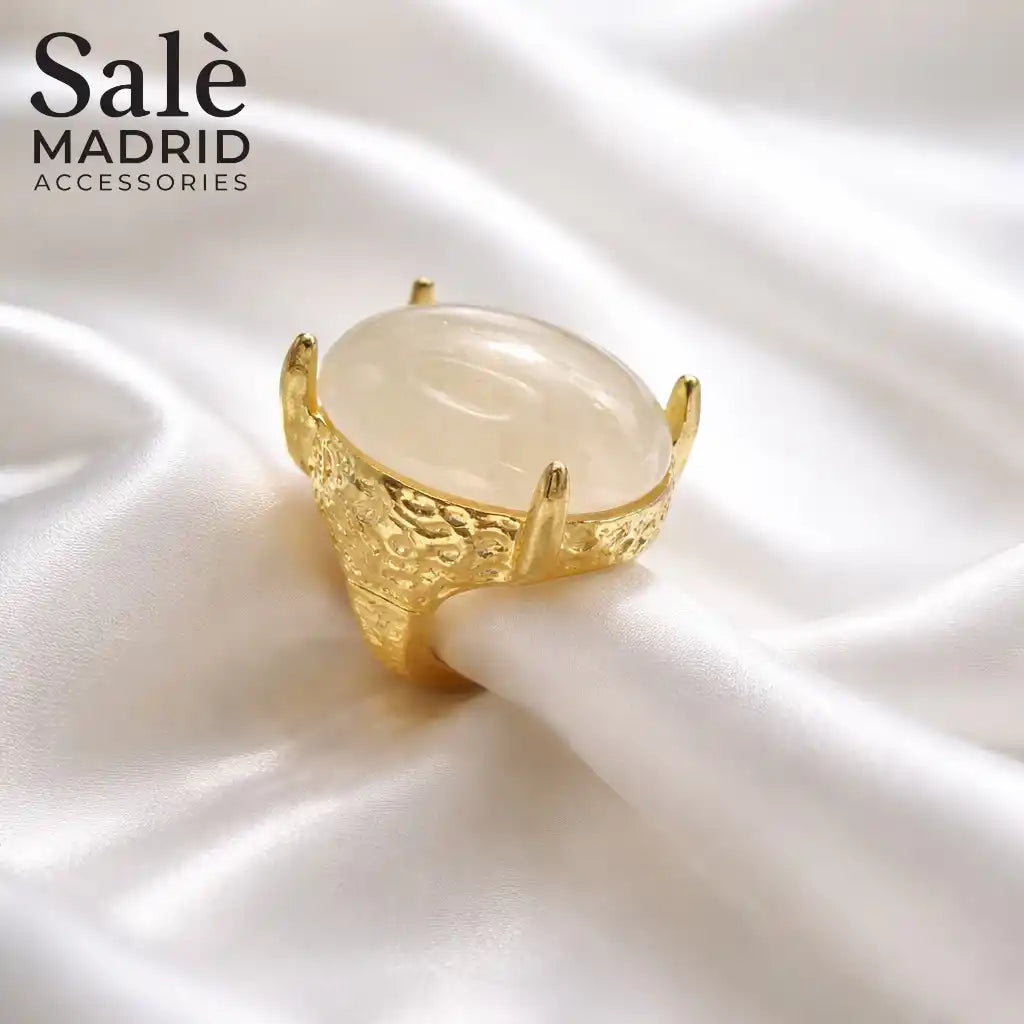 Elastic Line Ring Sand Gold