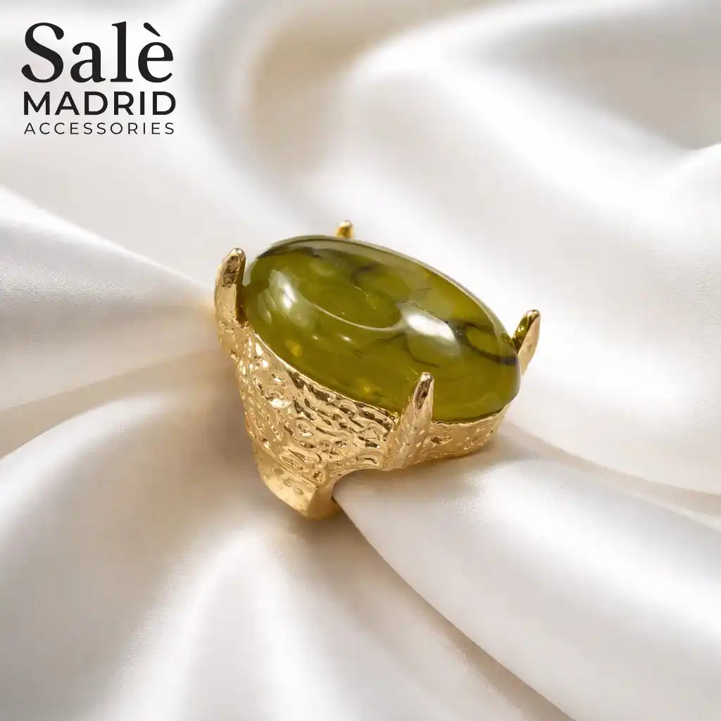 Elastic Line Ring Sand Gold