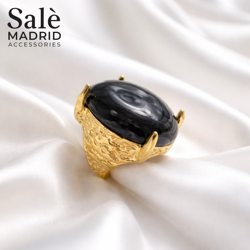 Elastic Line Ring Sand Gold