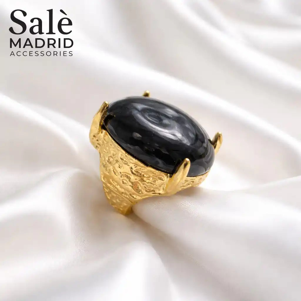 Elastic Line Ring Sand Gold