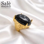 Elastic Line Ring Sand Gold