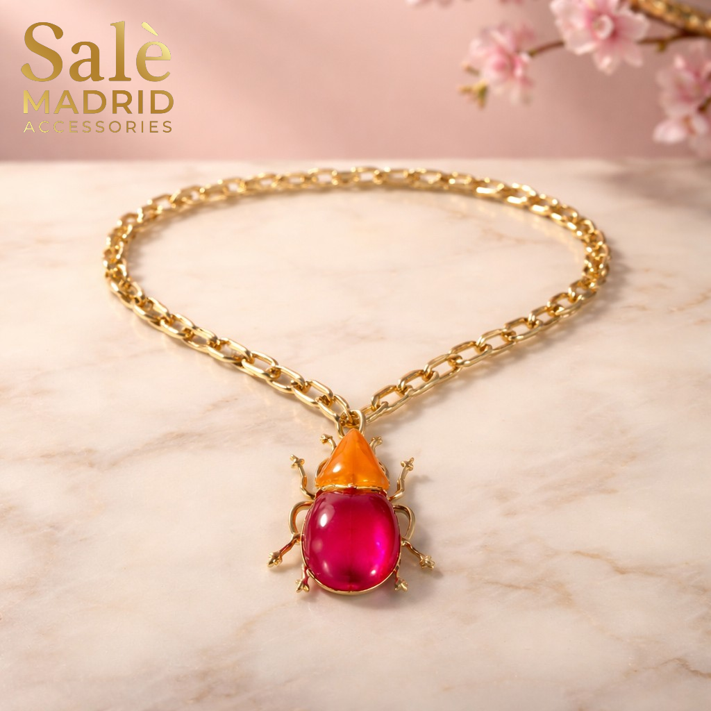 NECKLACE ORANGE AND PURPLE 00836 Main image