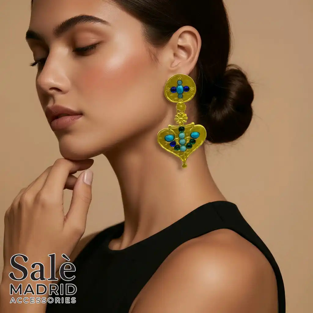 EARRING SPADE GOLD 00834