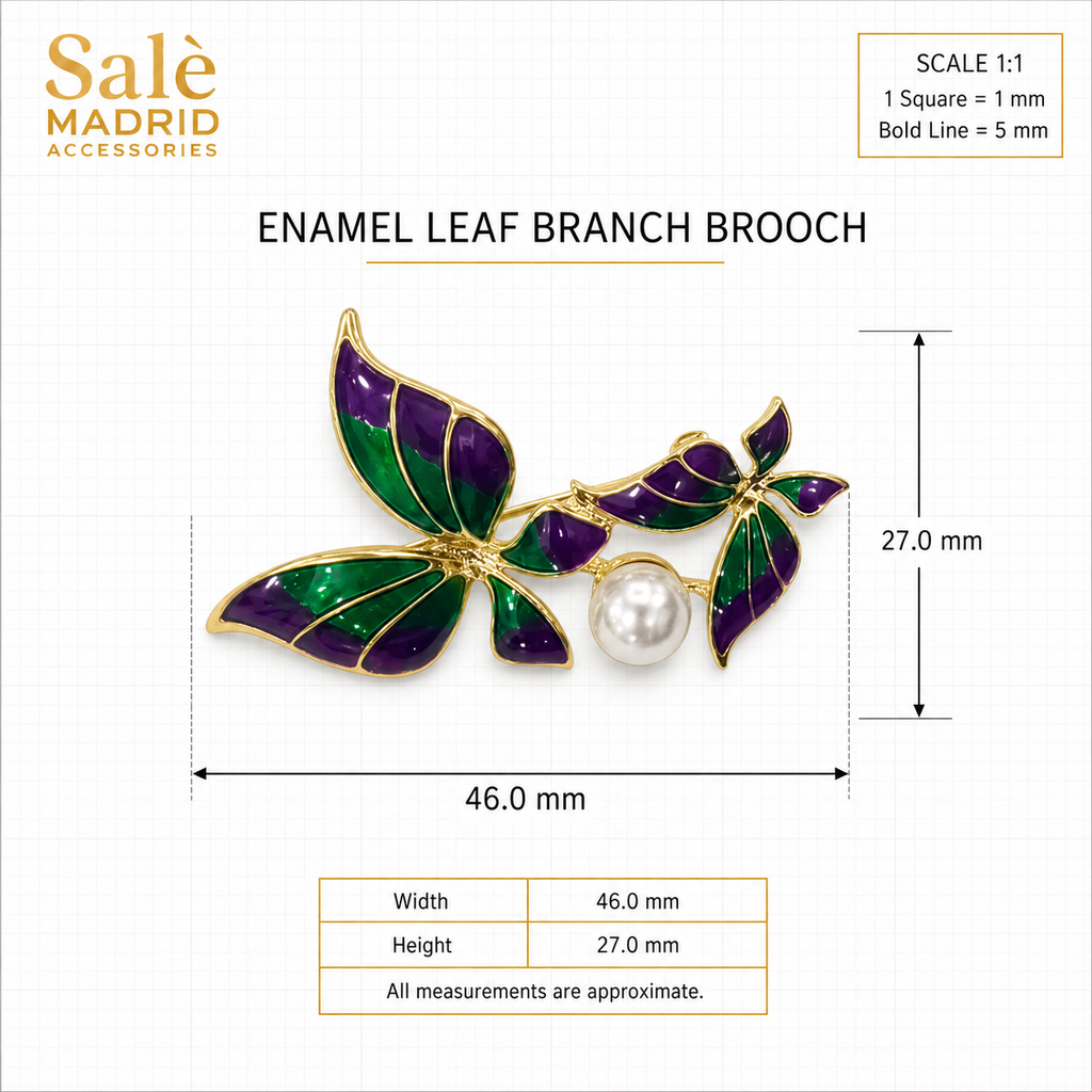 Green & Purple Enamel Butterfly Pearl Brooch