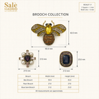 Bee, Pearl Cross & Oval Crystal Button Clip Set