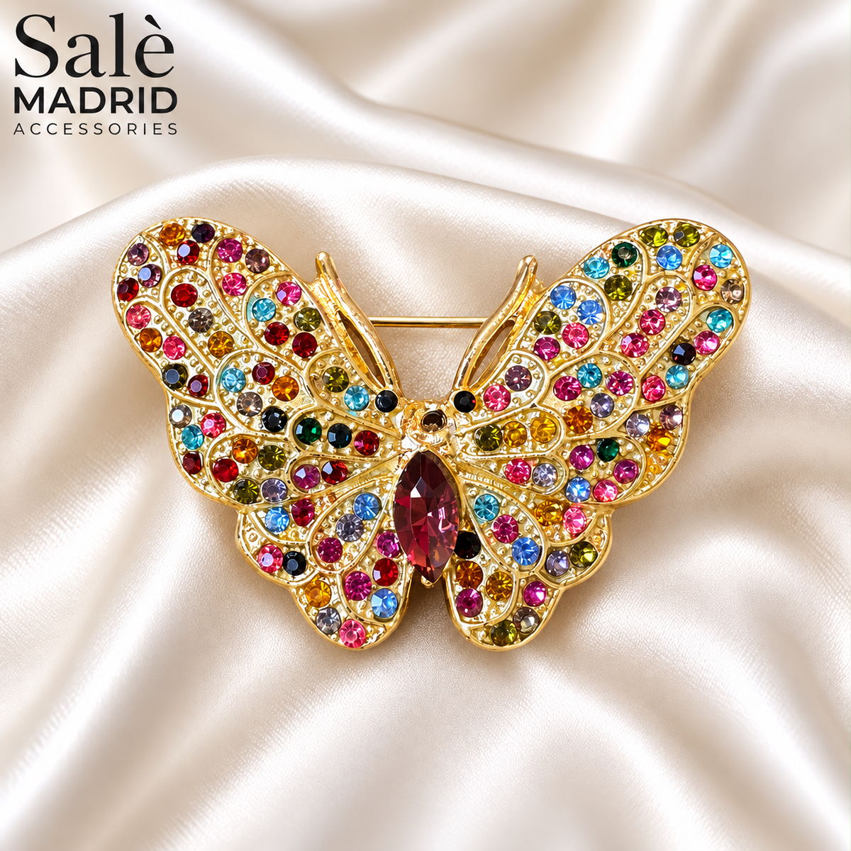 Crystal Butterfly Brooch Main image