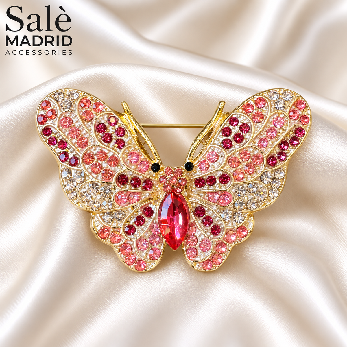 Crystal Butterfly Brooch