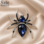 Large Crystal Spider Brooch
