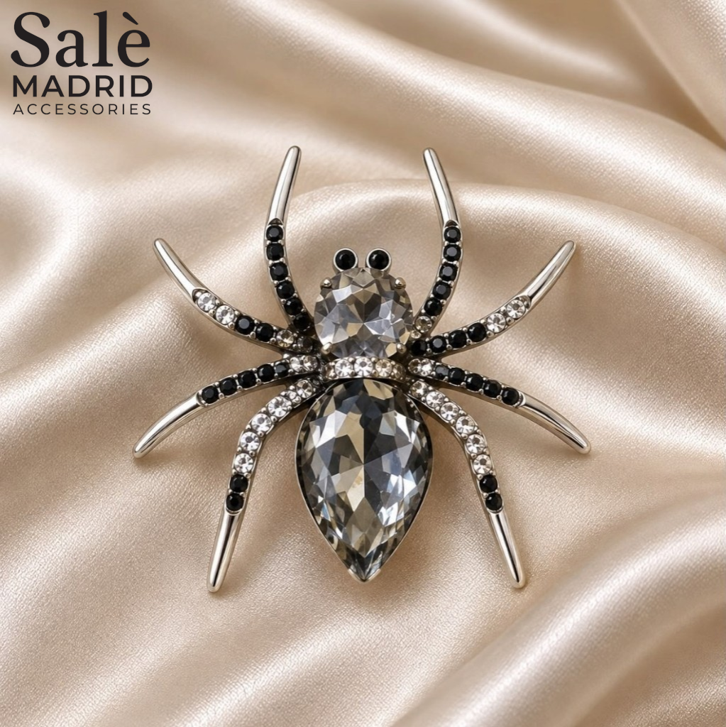 Large Crystal Spider Brooch Secondary image
