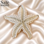 Starfish Pearl Crystal Brooch