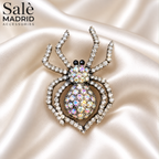 Crystal Spider Brooch