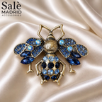 Large Crystal Bee Brooch