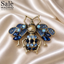 Large Crystal Bee Brooch