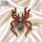 Crystal Spider Big Belly Brooch