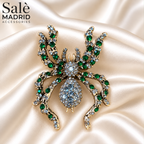 Crystal Spider Big Belly Brooch