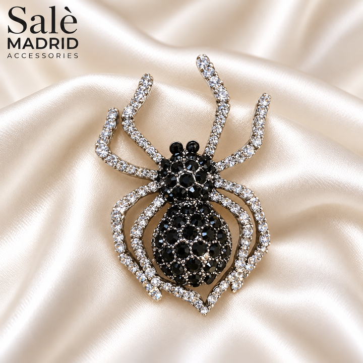 Crystal Spider Brooch