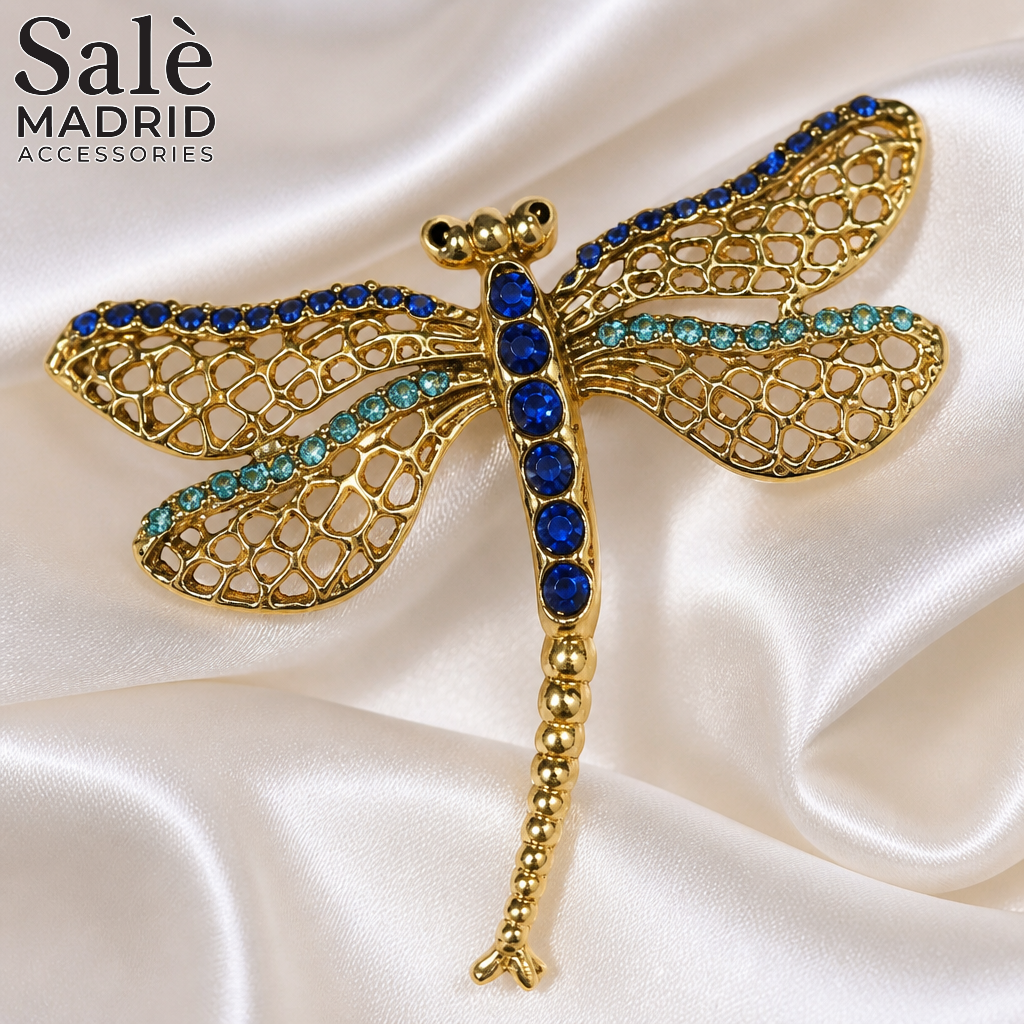Brooch Gold Tone Dragonfly Main image