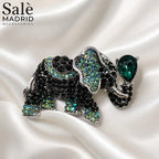 BROOCH CRYSTAL DIAMOND ELEPHANT