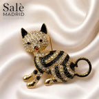 BROOCH STRIPED CAT